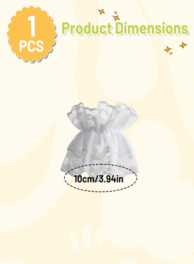 FFZDENA 1 Pair Lace Gloves For Women White Hand Sleeve Sexy Lace Elastic Bracelet Women Ruffled Floral Lace Wrist Cuffs For Halloween, Wedding,Masquerade - Image 2